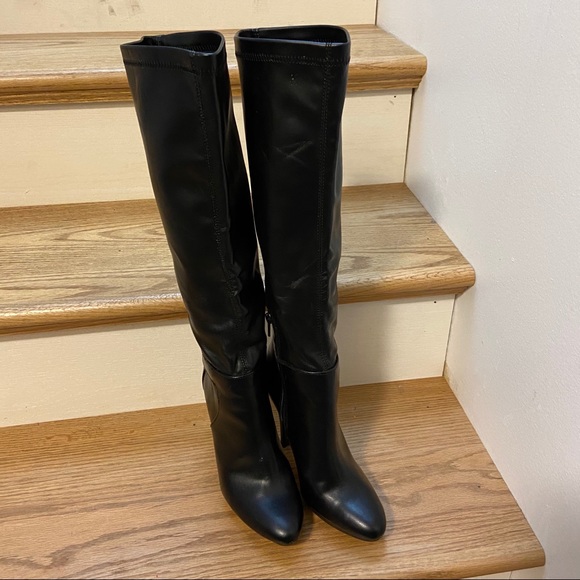 Black High-Heel Boots, Knee-High - Picture 5 of 10